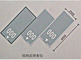 斜車位劃線標(biāo)準(zhǔn)尺寸圖！ 