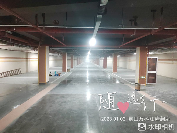 飛揚(yáng)市政交通設(shè)施昆山地下車庫(kù)劃線萬科江灣瀾庭項(xiàng)目